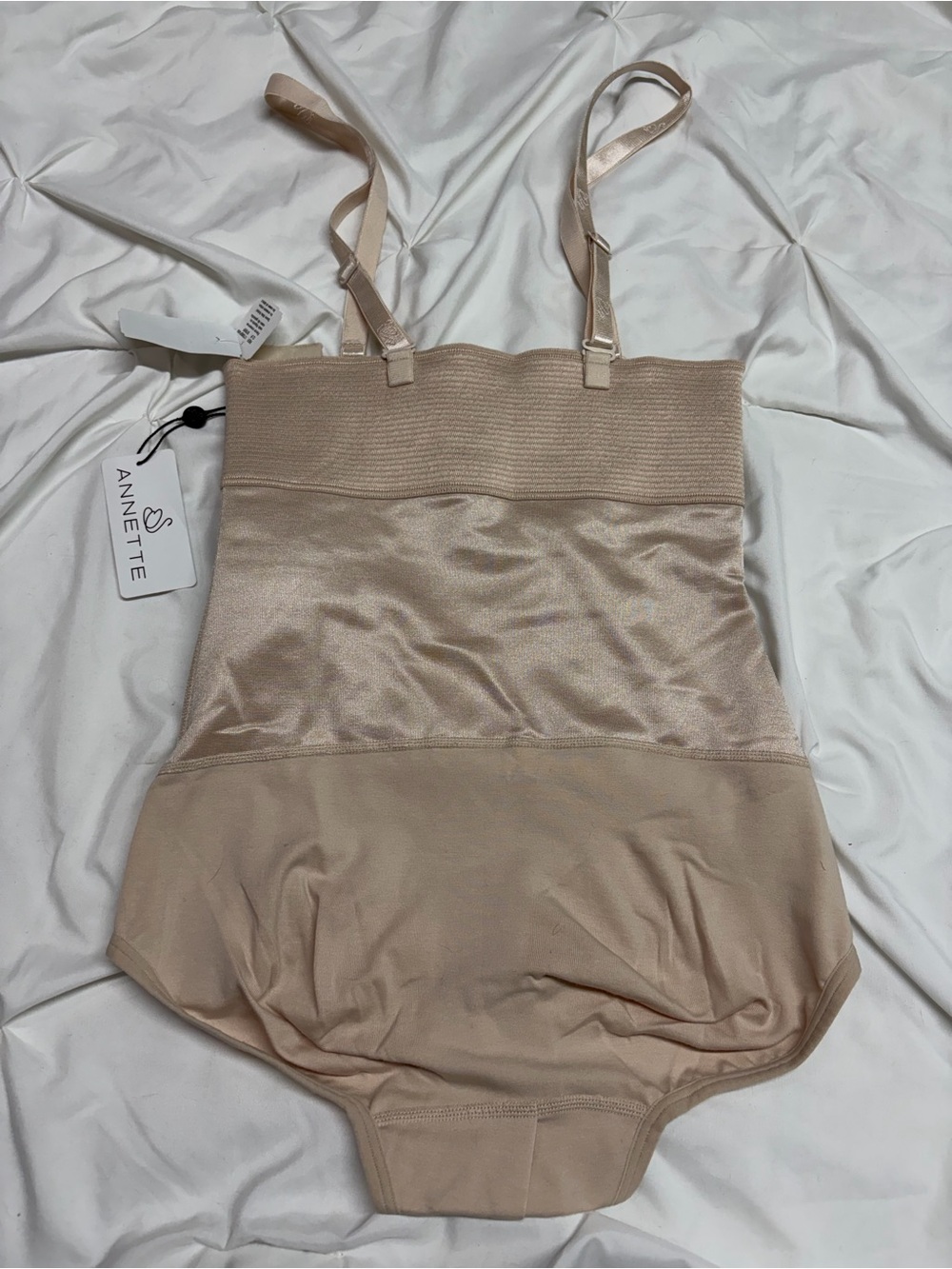 Annette Renolife 17398PAN Women’s XS Beige Full Body Shapewear Bodysuit NWT $114